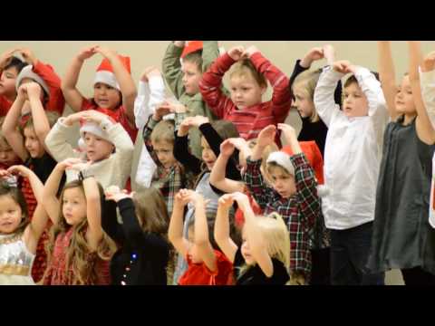 Ellie's Warroad Elementary School Kindergarten Class Christmas concert 2016 song 4