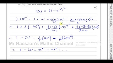 WMA14 01 IAL (Edexcel) P4  Oct 2021 Q4 Binomial Expansion, Estimation