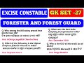 Excise Constable | Forester | Forest Guard GK Class 2026 🔥 Top Important Questions &amp; Answers