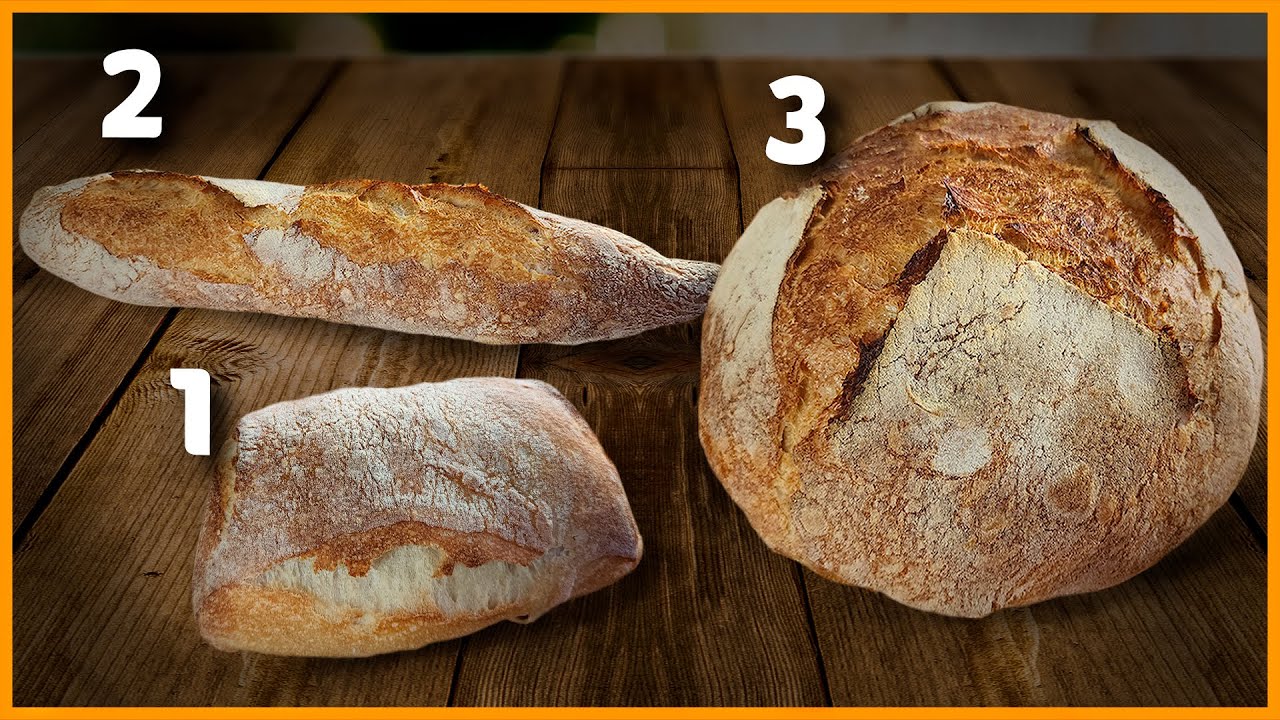 1 Тесто, 3 буханки — самый простой рецепт в тот же день с Poolish
