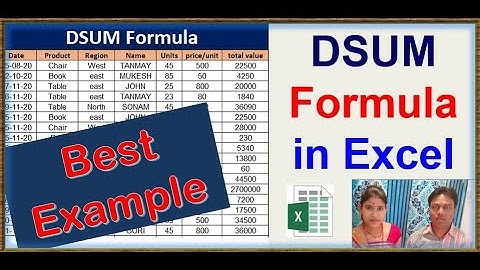 how to use dsum formula in excel | dsum in excel |  best example in Hindi | excel