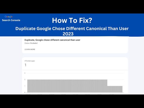 How To Fix Duplicate Google Chose Different Canonical Than User Issue