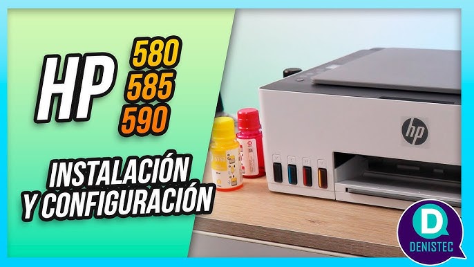 Impresora HP Smart Tank multifuncional 580 Negro-blanco