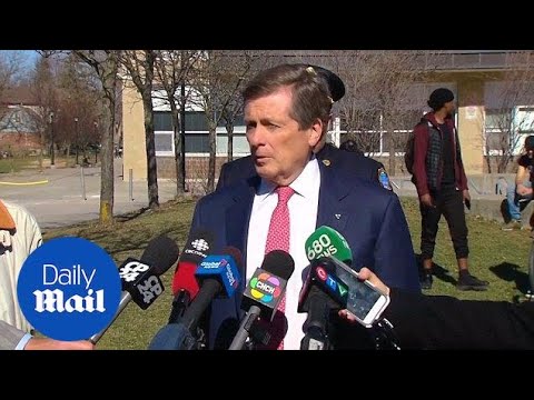 Toronto Mayor hold press conference after deadly van attack - Daily Mail