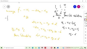 Two phase simplex method problem solving