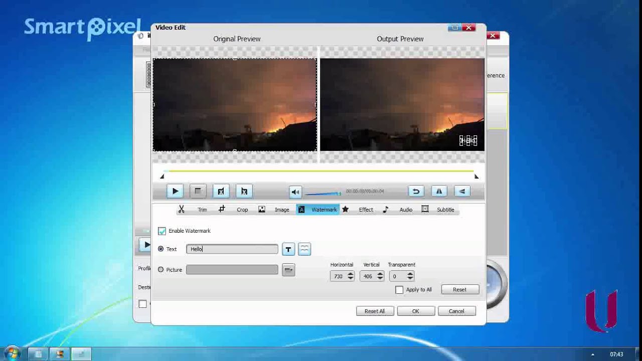 How to add Watermark Text/Image on a video using iDealshare VideoGo