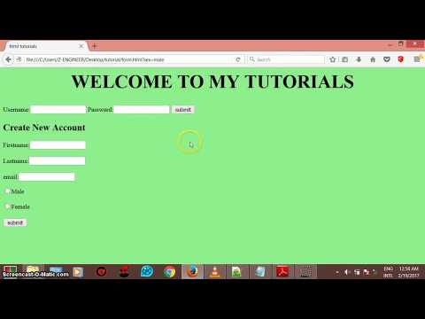 How to Create HTML Form (Username and Password) for Beginners 2018
