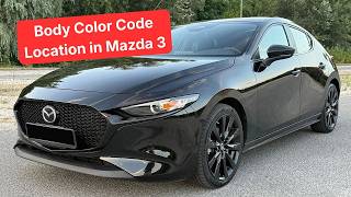 2019-2026 Mazda 3 paint code location