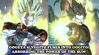 Gogeta & Vegito Fuses Into GOGITO (SUN ABSORBED) STRONGEST SAIYAN EVER Dragon Ball Xenoverse 2