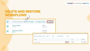 How to delete and restore workflows in HubSpot