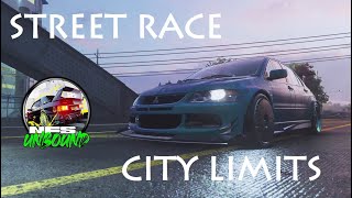 Need For Speed  Unbound - City Limits Speed Race  (Mitsubishi Lancer Evo)