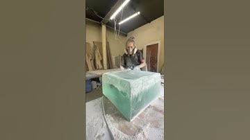 Frozen Resin Cube A cube that looks like ice, but never melts — handmade from clear epoxy resin.