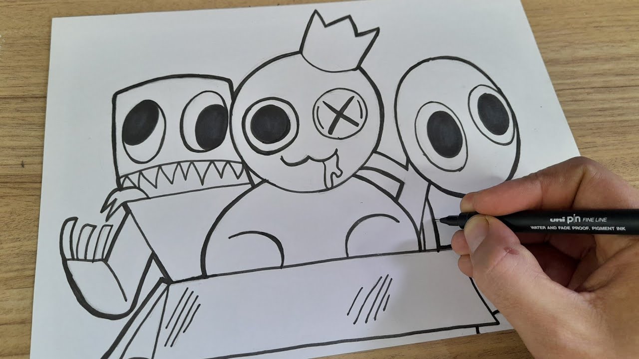 desenhos para colorir azul babao