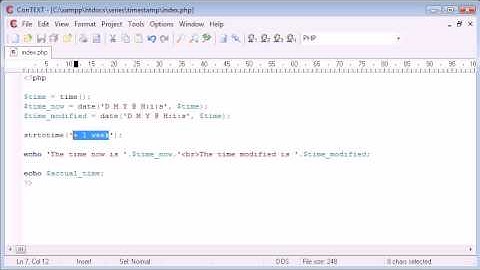 Beginner PHP Tutorial - 59 - Modifying timestamps