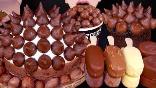 ASMR KISSES CHOCOLATE CAKE MALTESERS MAGNUM ICE CREAM NUTELLA MARS DESSERT MUKBANG먹방咀嚼音EATING SOUNDS