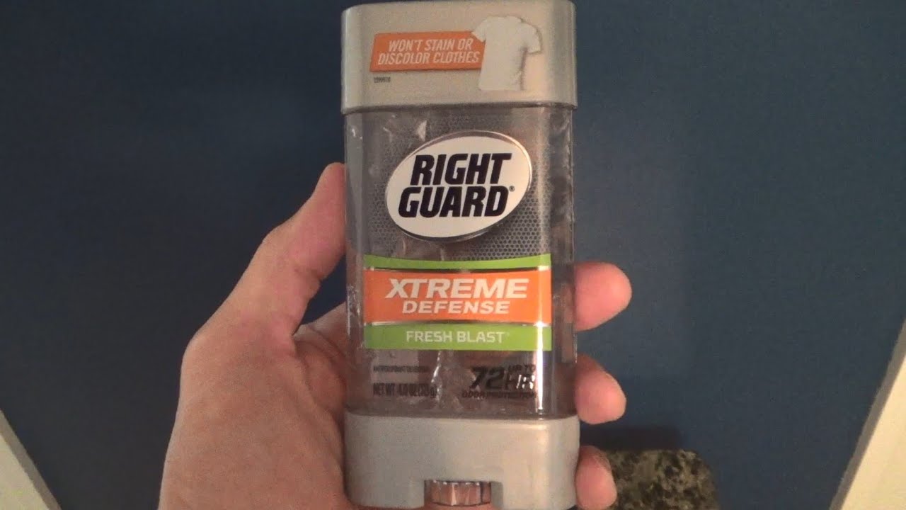 RIGHT GUARD XTREME DEFENSE ANTIPERSPIRANT DEODORANT GEL CUSTOMER REVIEW AND CLOSER LOOK DEORORANTS