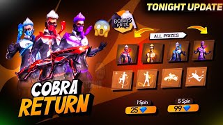 COBRA BUNDLE RETURN | COBRA BUNDLE RETURN 2024 | COBRA MP40 RETURN |FREE FIRE NEW EVENT