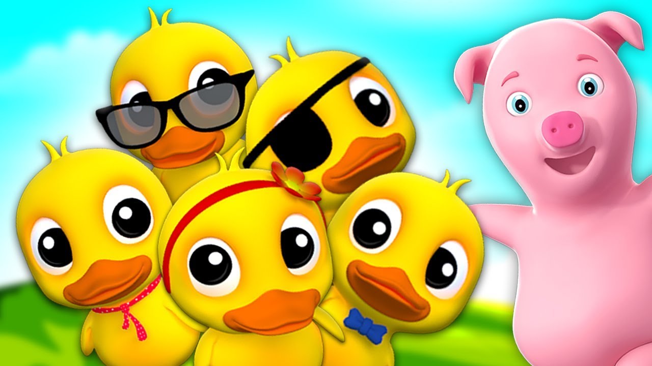 3ds Cinco pequenos patos | rimas para crianças | desenhos animados para crianças