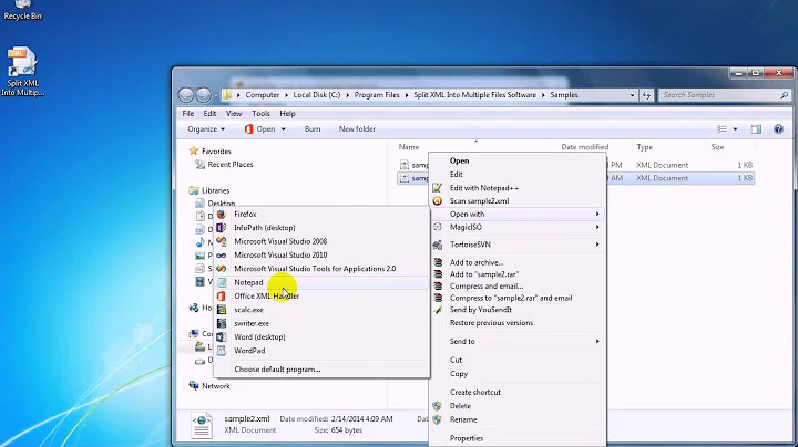 How To Use Split XML Into Multiple Files Software