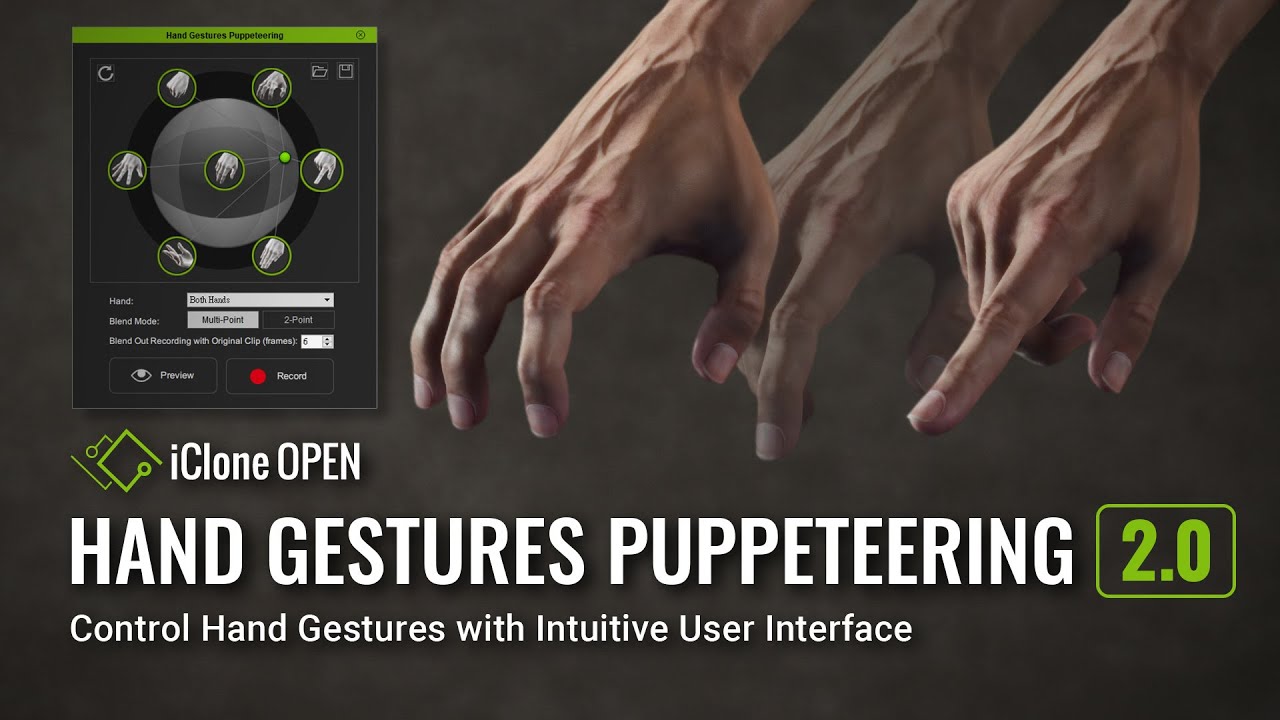 Hand Gesture Puppeteering v2.0 - iClone Python Plugin (FREE) - YouTube