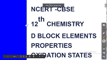 oxidation state of d block elements
