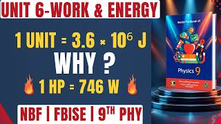 Physics Class 9 NBF | Unit 6 L-6 | Watt vs Horse Power vs kWh ⚡| Power &amp; Efficiency 🔥| FBISE O level
