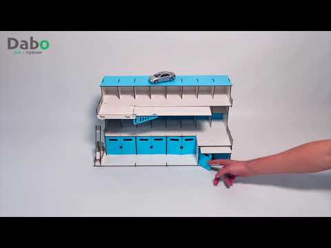 Ігровий набір "Гараж - парковка для машинок з гідравлічним підйомом дороги", видео 1