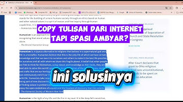 Cara merapikan spasi berjarak pada kalimat kutipan dari internet