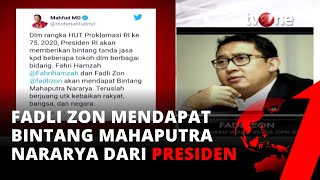 Download Lagu Akan Terima Bintang Tanda Jasa dari Presiden, Fadli Zon: Ini Penghargaan untuk Rakyat | tvOne MP3