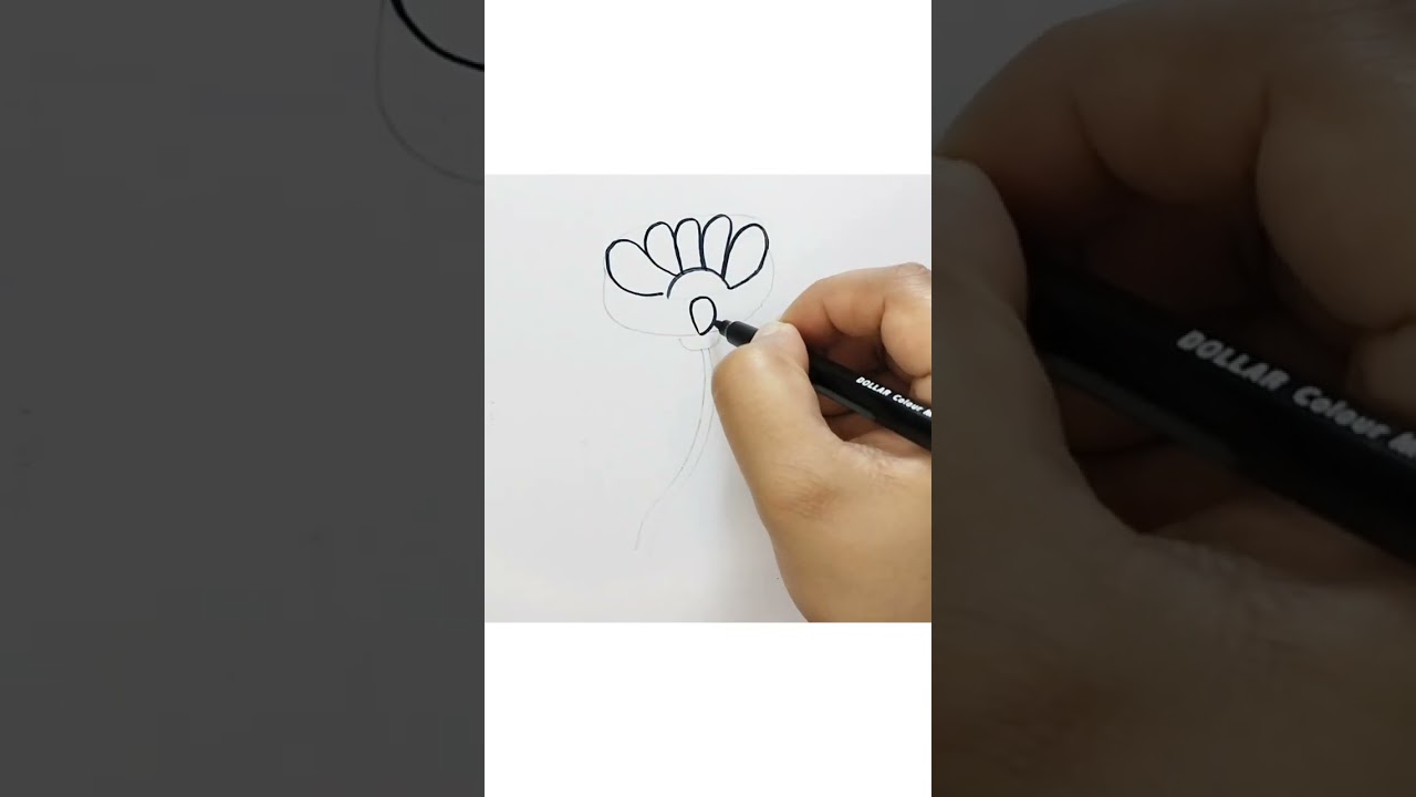 How to draw a flower 