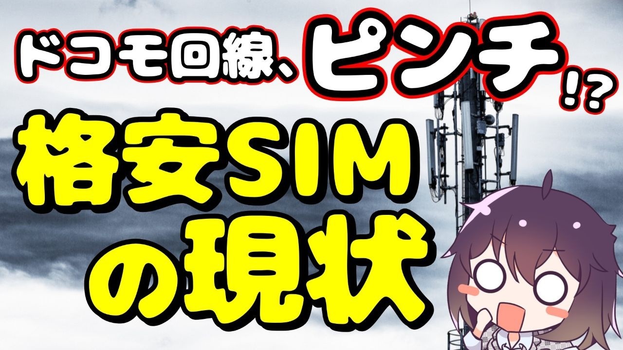 【勝負時!】ドコモ回線の懸念とオススメ格安SIMの今を解説。