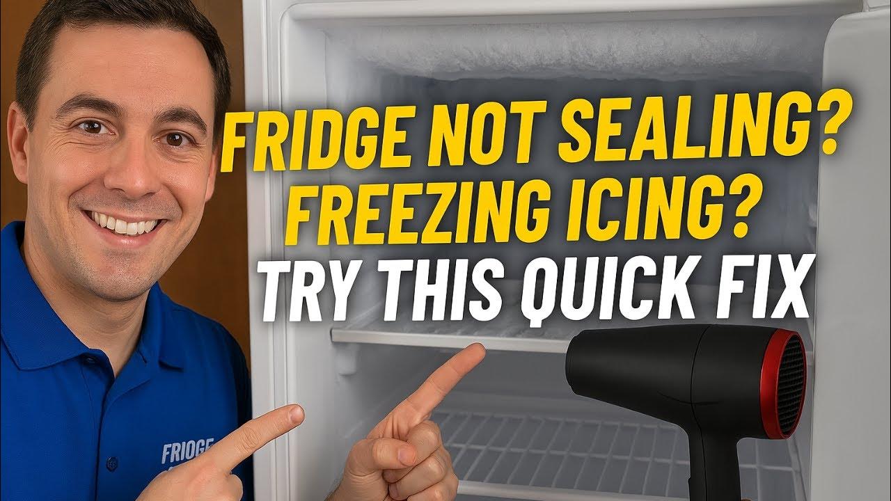 Freezer Door Seal gasket Gap Not Sealing Icing Up Fix Repair YouTube