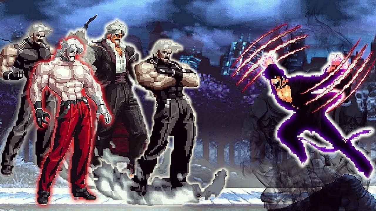 [Mugen KOF] Black Flame Iori Yagami Vs New Final Rugal Team - YouTube