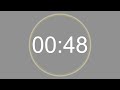 48 SECONDS - 4K - COUNTDOWN IN REVERSE - SECOND TIMER -