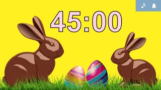 45 Minute Easter Countdown Timer | Happy Music | Alarm
