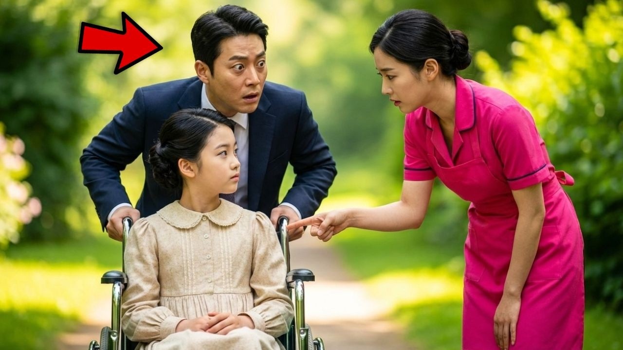 “Sua filha podia andar, mas sua noiva a impede!” disse a babá ao milionário | DRAMA COREANO