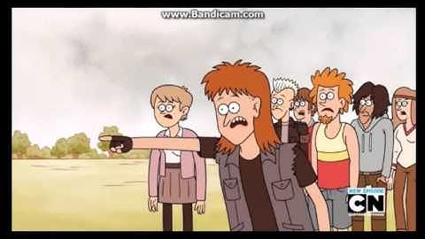 Regular Show - Muscle Man vs. "Fives" race