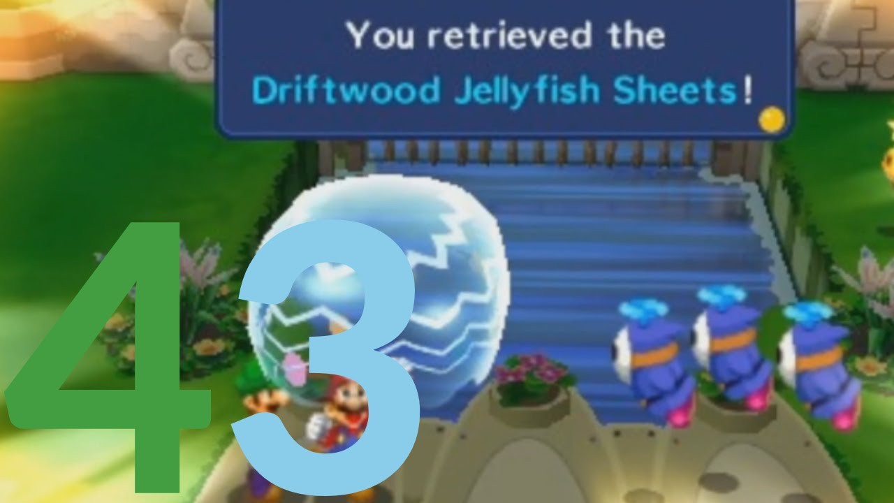 Mario & Luigi Dream Team Episode 43 Driftwood Jellyfish Sheets