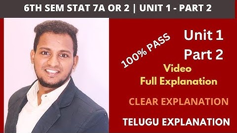 6TH SEM STAT 7A OR 2 UNIT 2 PART 1 #shorttricks4u #statistics #6thsemester #umasir #7a