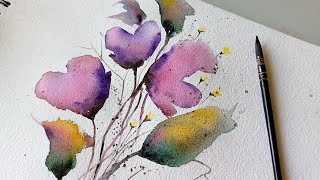 Abstract watercolor floral/Relax with watercolor