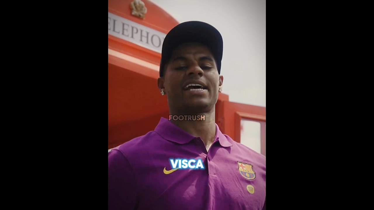 Rashford says Visca Barca for the first time 😀 