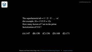2026 AMC 8 – Problem 24: Factors of 7 in a Superfactorial | Your Future Prep