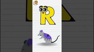 R for Rat 🐀 | Learn abcd #kidslearning #preschoollearning #shorts