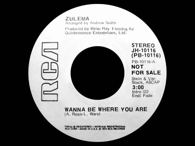 Zulema ‎– Wanna Be Where You Are ℗ 1974 - YouTube