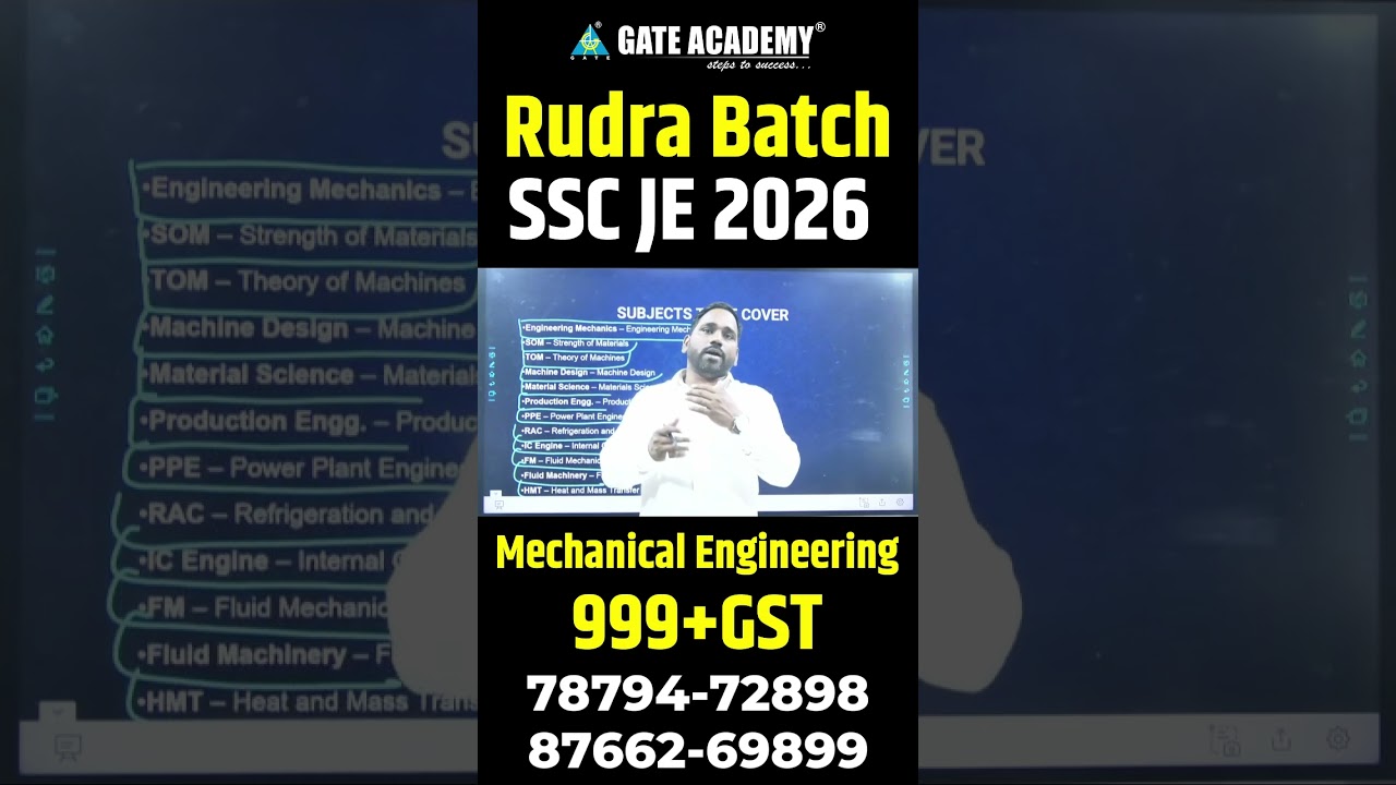Выпускники программы Rudra || SSC JE 2026 || Машиностроение || 