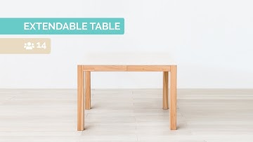 Extending dining table LG LESMO - Custom-made extending table made of real wood (2021)