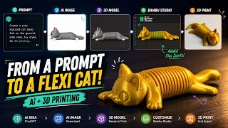 From a Prompt to a Flexi Cat! (Complete AI to 3D Print Tutorial)