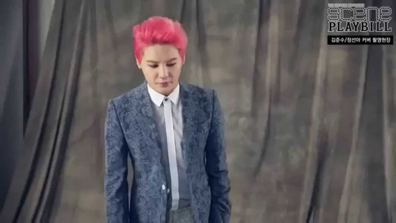 씬플레이빌 8월호 김준수 촬영현장