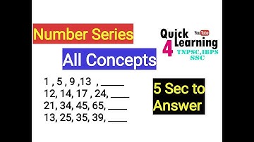 Number Series , All Models - Tamil / English - IBPS/CSAT/TNPSC/SSC | Karthick Elangovan |