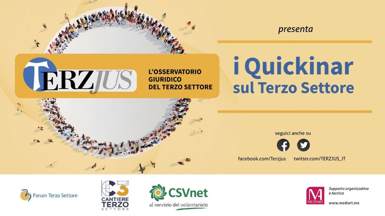 Quickinar: La fiscalità di Ets e Onlus prima e dopo il Runts - Gabriele Sepio